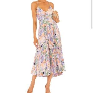 ASTR the Label Blythe Dress in Coral Multi